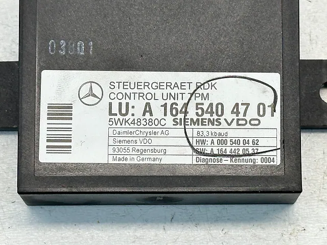 Tire Pressure Control Module Mercedes-Benz R350 W251 2008 164 540 47 01 — photo 5