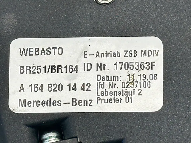 Sunroof Motor Mercedes-Benz R350 W251 2006-2013 A164 820 14 42 — photo 5